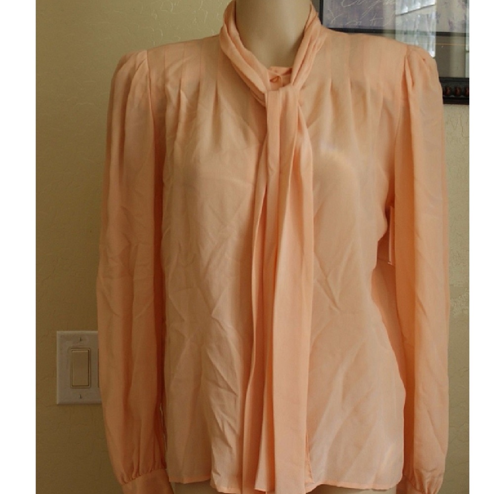 Adrianna Papell Silk Tie Blouse